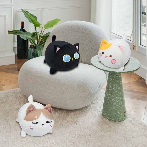 Fortuning's JDS 19.6" Orange Cat Plush, Fat Cat Stuffed Animal, Soft Kitty Plus - Picture 5 of 6